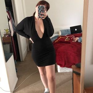 Sexy black club dress